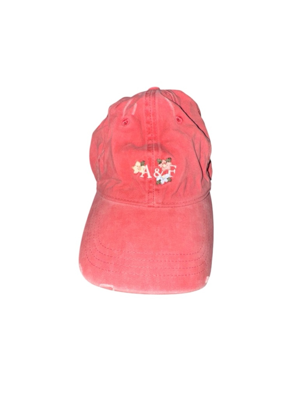A&F Pink Floral Logo Baseball Cap Dad Hat Cottage-core Casual Spring Accessories